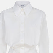 Chemise en coton blanc Attico à taille ajustée