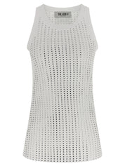 The Attico Rhinestone Tank Top — Women's Topwear