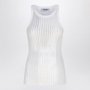 White rhinestone tank top — The Attico