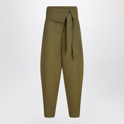 The Attico Military green wool gabardine trousers