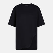 Black Cotton T‑Shirt with Embroidered Logo — The Attico