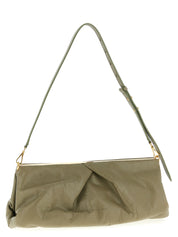 Dries Van Noten Crisp Big Clutch — Green Leather Clutch