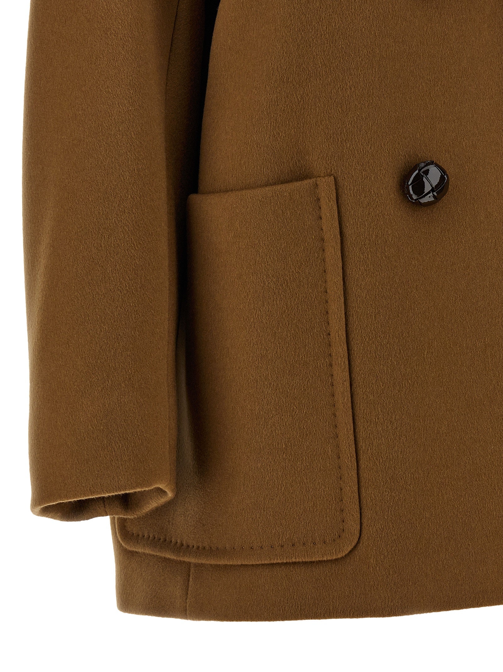 Max Mara Mario Coat — Cashmere Wrap Coat (Brown)