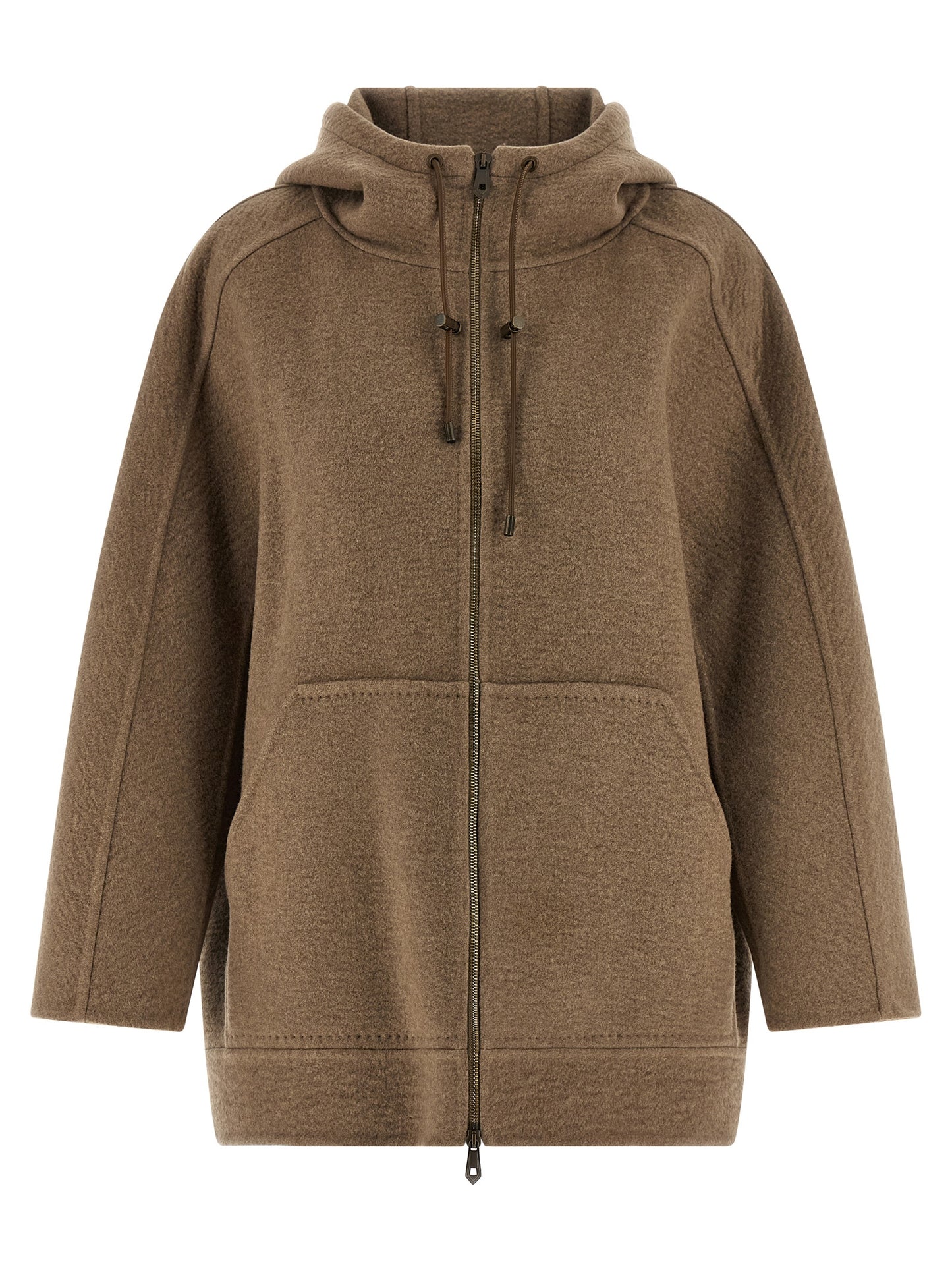 Max Mara Gradi Coat — Cashmere Wrap Coat, Brown