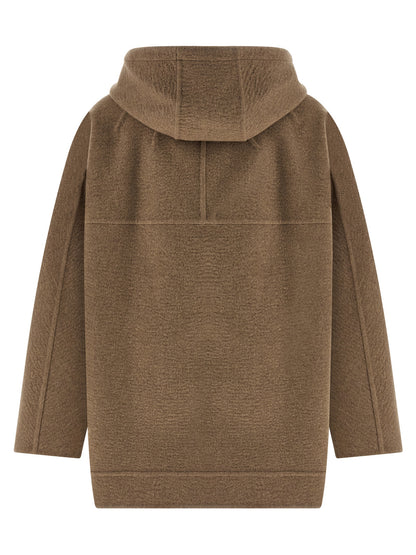 Max Mara Gradi Coat — Cashmere Wrap Coat, Brown