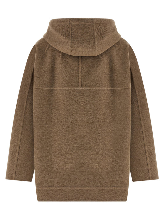 Max Mara Gradi Coat — Cashmere Wrap Coat, Brown