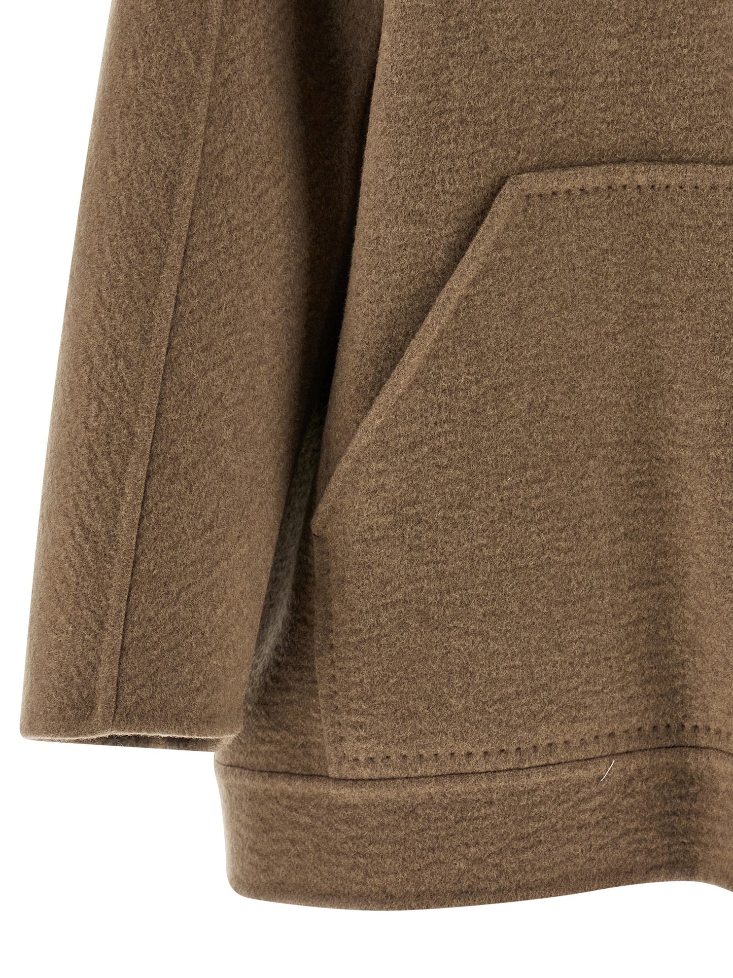 Max Mara Gradi Coat — Cashmere Wrap Coat, Brown