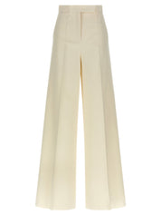 Max Mara Finish Trousers — White High‑Waist Wide Leg