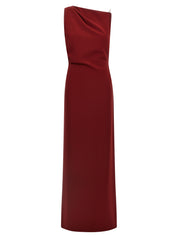 Max Mara Pentola Dress — Bordeaux Asymmetrical Gown