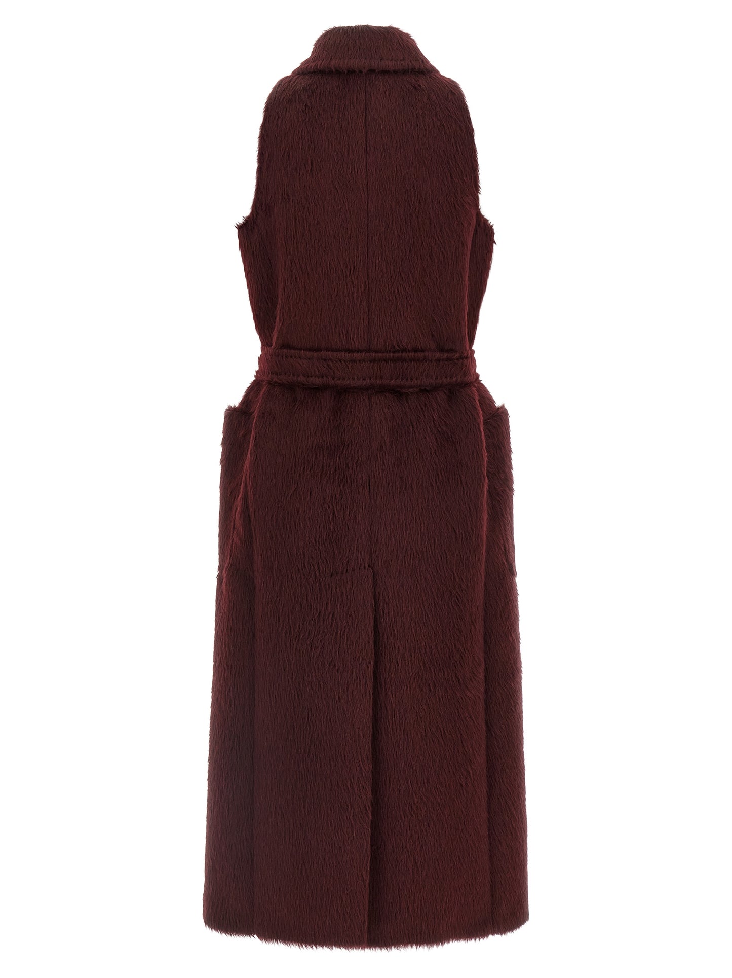 Max Mara Abbozzi1234 Coat — Women's Bordeaux Wrap Coat