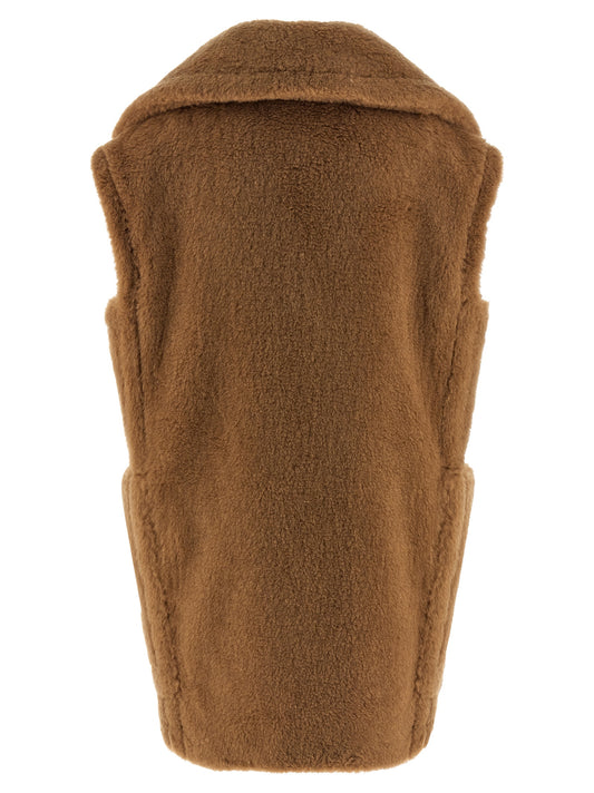Max Mara Breda1234 Camel Teddy Vest — Vests