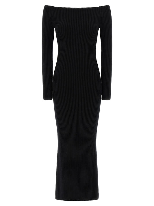 Max Mara Arnes1234 Dress — Off-the-Shoulder Wool-Cashmere