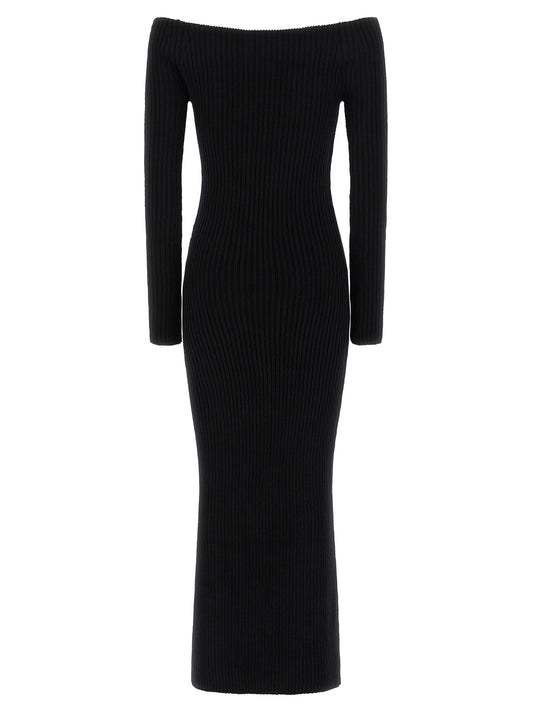 Max Mara Arnes1234 Dress — Off-the-Shoulder Wool-Cashmere