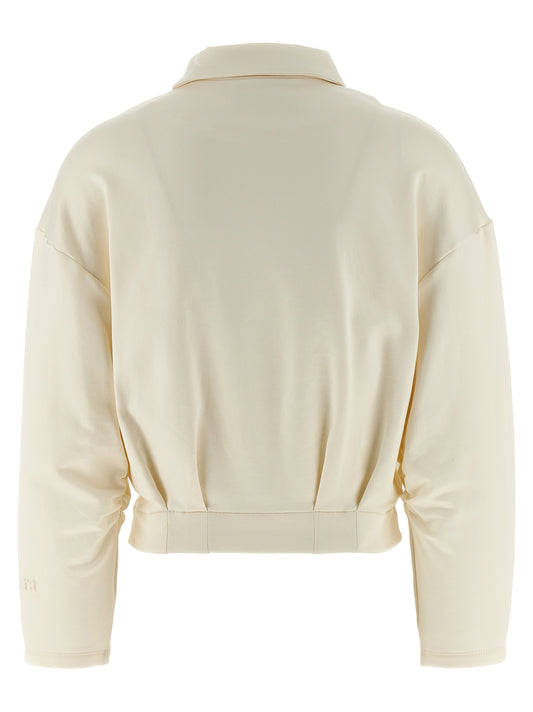 Max Mara Argenta Cropped Sweatshirt - White Topwear