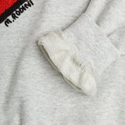 Mini Rodini Gray sweatshirt with heart and arrow in velour
