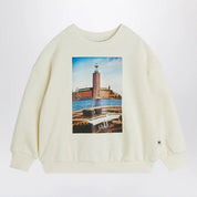 Mini Rodini White sweatshirt with municipal print