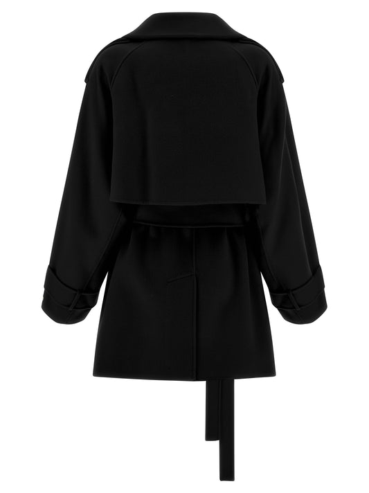 Sportmax Bouquet1234 Trench Coat — Wool Wrap Coat