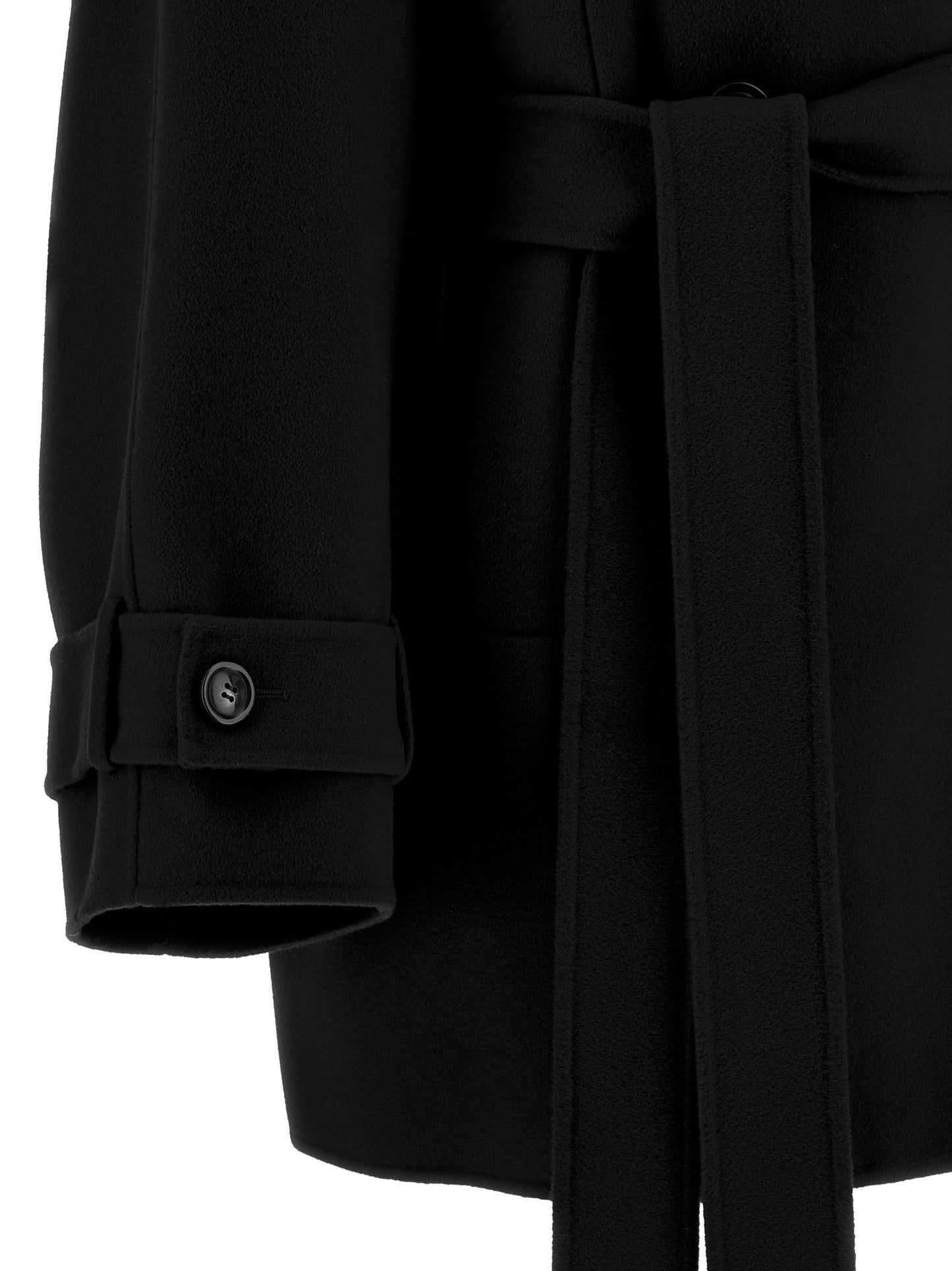 Sportmax Bouquet1234 Trench Coat — Wool Wrap Coat