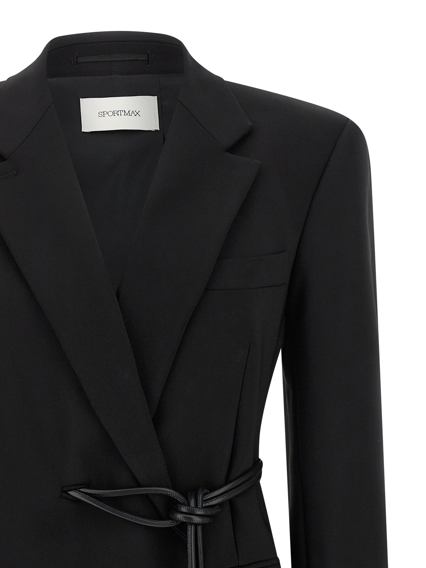 Sportmax Glassa Blazer Jacket — Oversized Black Blazer