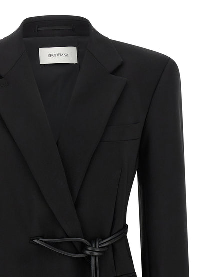 Sportmax Glassa Blazer Jacket — Oversized Black Blazer