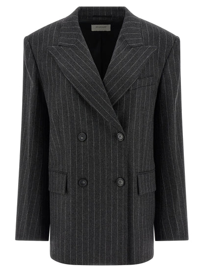 Sportmax Belford1234 Blazer Jacket — Oversized Wool Gray