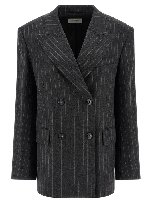 Sportmax Belford1234 Blazer Jacket — Oversized Wool Gray