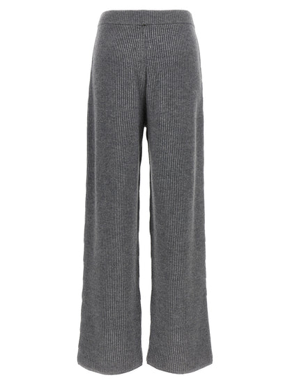 Sportmax Sella Trousers — Ribbed Wool-Cashmere Fit