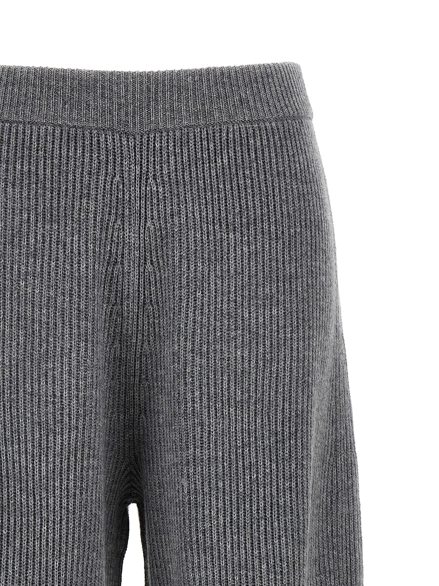 Sportmax Sella Trousers — Ribbed Wool-Cashmere Fit