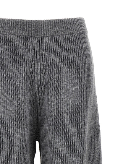 Sportmax Sella Trousers — Ribbed Wool-Cashmere Fit
