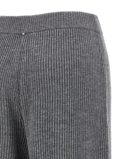 Sportmax Sella Trousers — Ribbed Wool-Cashmere Fit