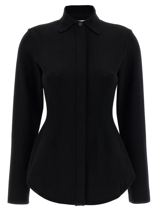 Sportmax Baffo1234 Shirt — Women's Slim Black Shirt