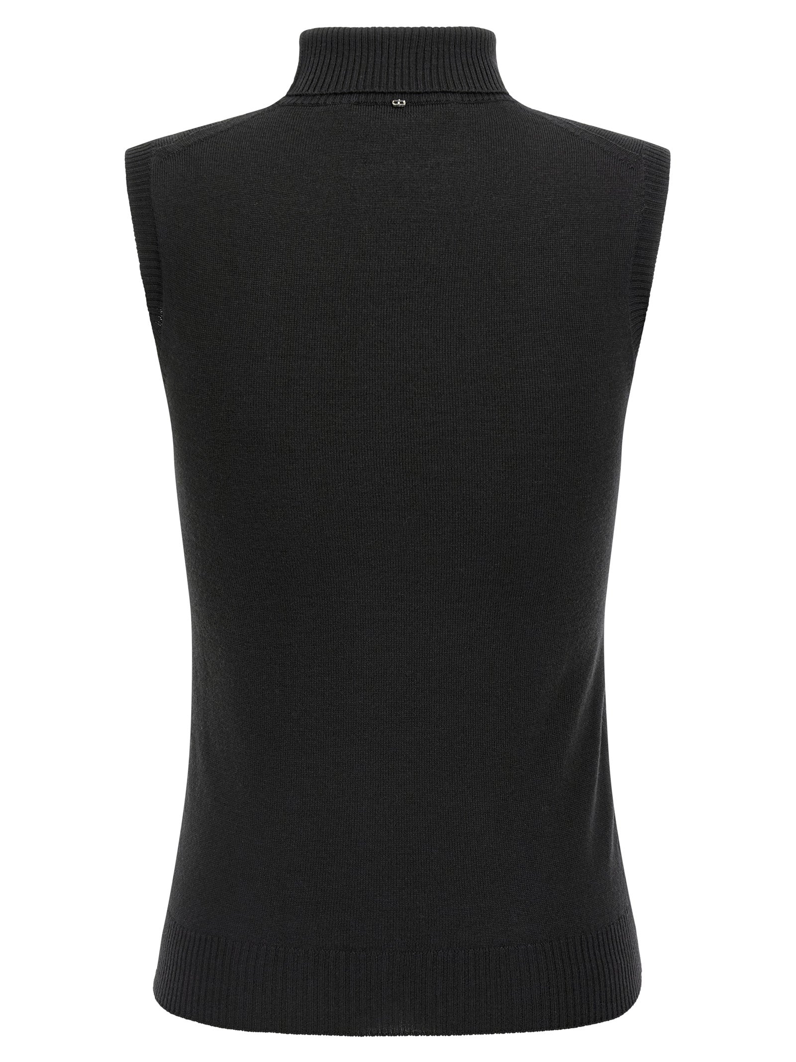 Sportmax Vertigo Wolf Knitwear — Black Sleeveless Sweater