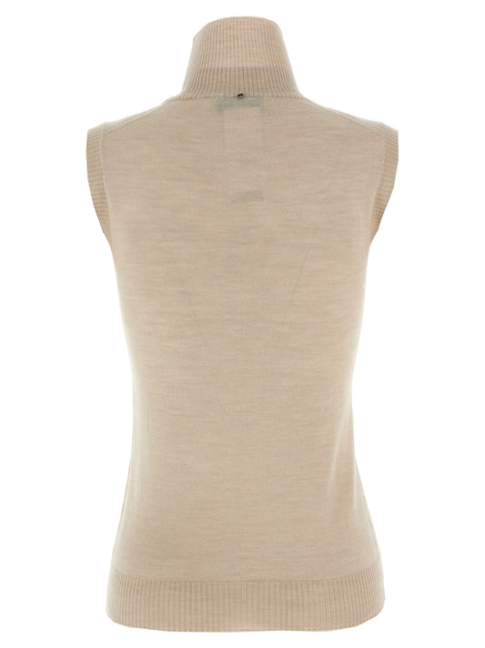 Sportmax Vertigo Wolf Knitwear Sweater — Beige, New