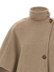 Max Mara Derrik Cape Jacket — Double Cashmere, Beige