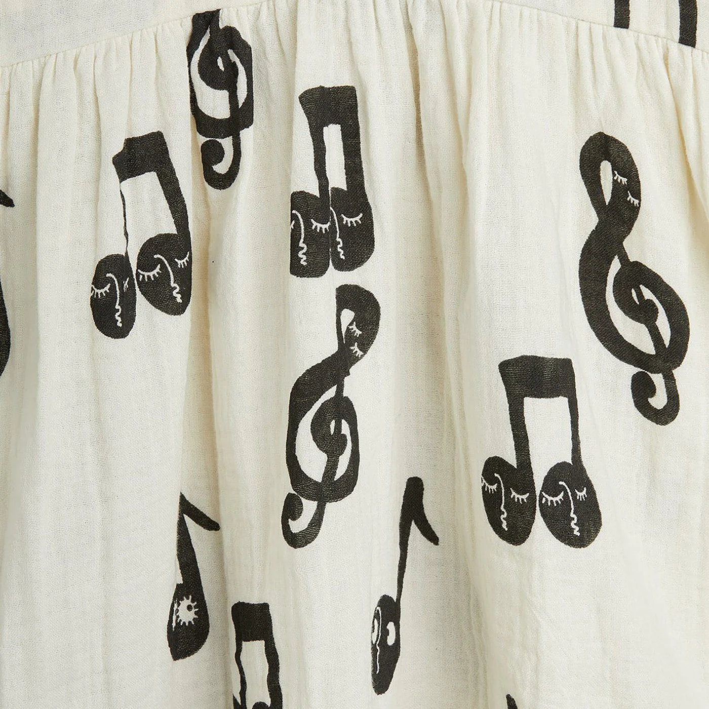 Mini Rodini White dress with musical notes