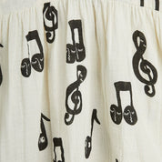 Mini Rodini White dress with musical notes