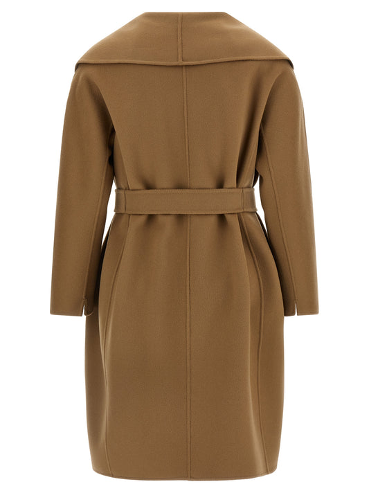 Max Mara 's Messi Coat — Wool Wrap Coat (Beige)