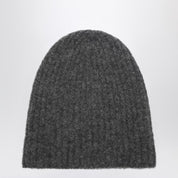 Roberto Collina Charcoal cashmere ribbed beanie