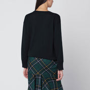 Roberto Collina Navy blue wool V-neck sweater