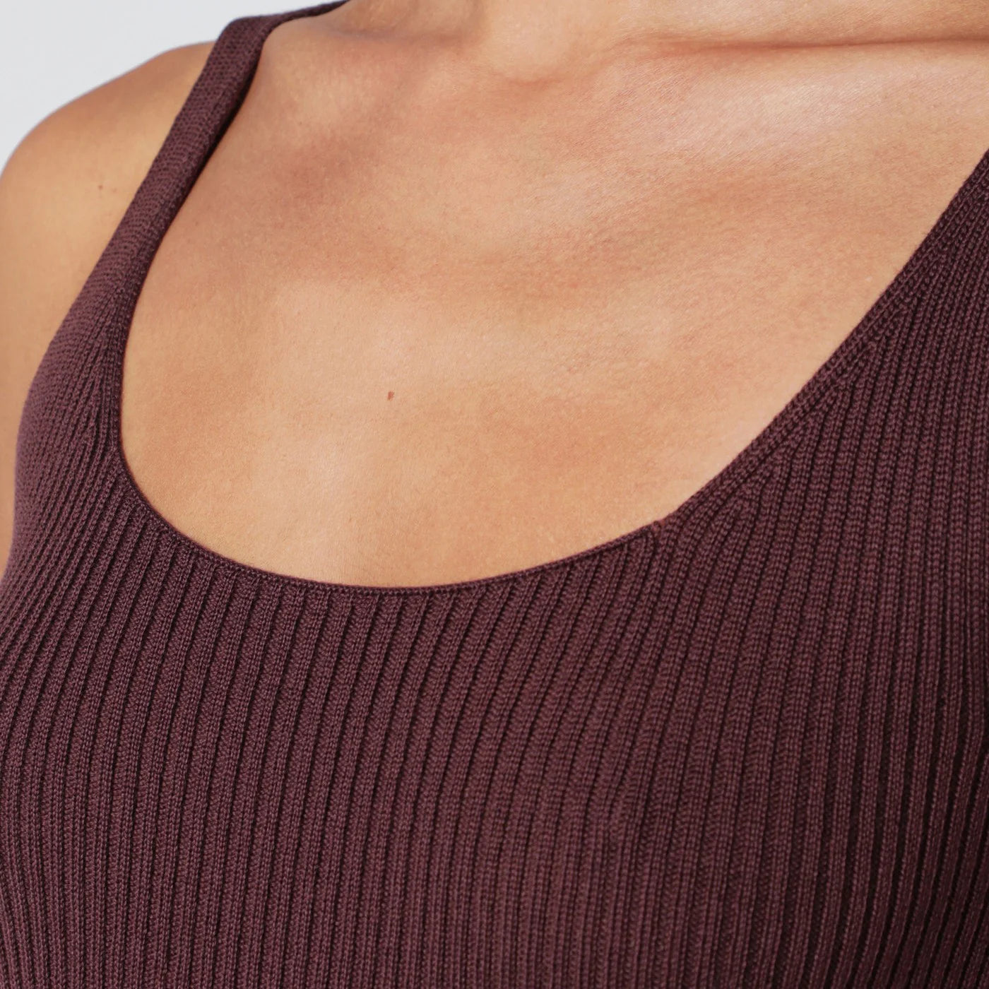 Roberto Collina Eggplant-coloured wool tank top