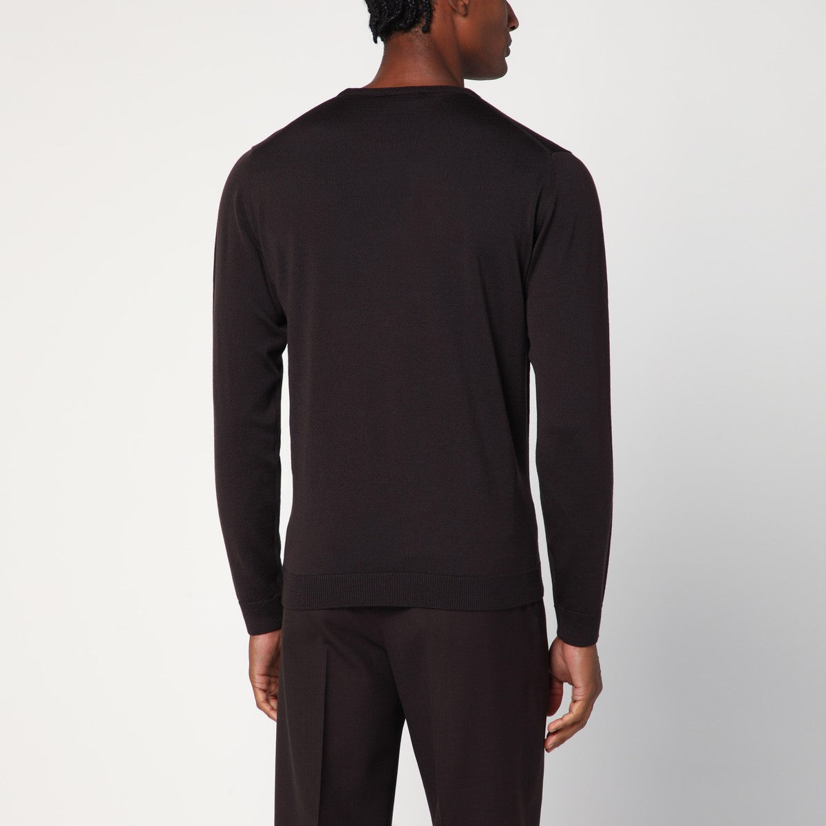 Roberto Collina Brown wool crew neck sweater