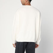 Roberto Collina White sweater in wool and cashmere
