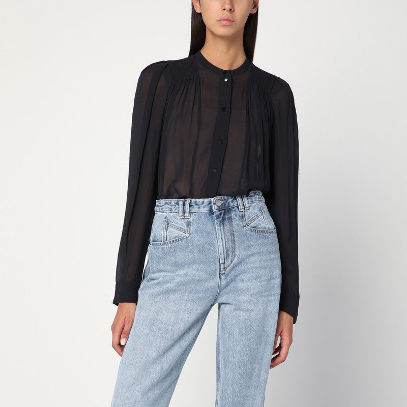 ISABEL MARANT Étoile Noeline blouse in black viscose crêpe