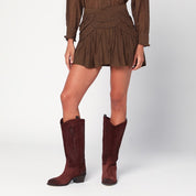 ISABEL MARANT Étoile Jupe à volants Ceola kaki