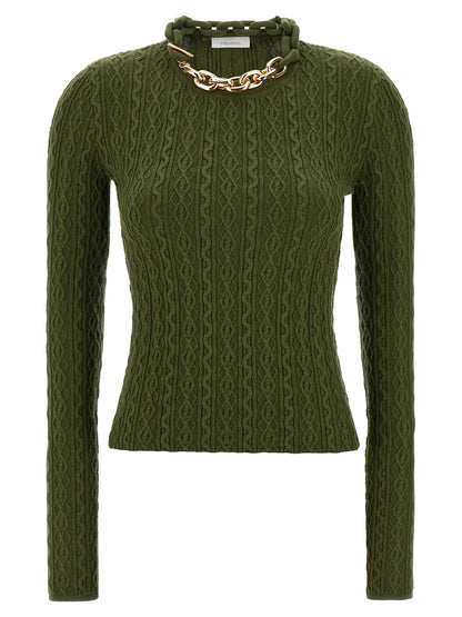 Paco Rabanne Necklace Sweater — Knitwear (Green)