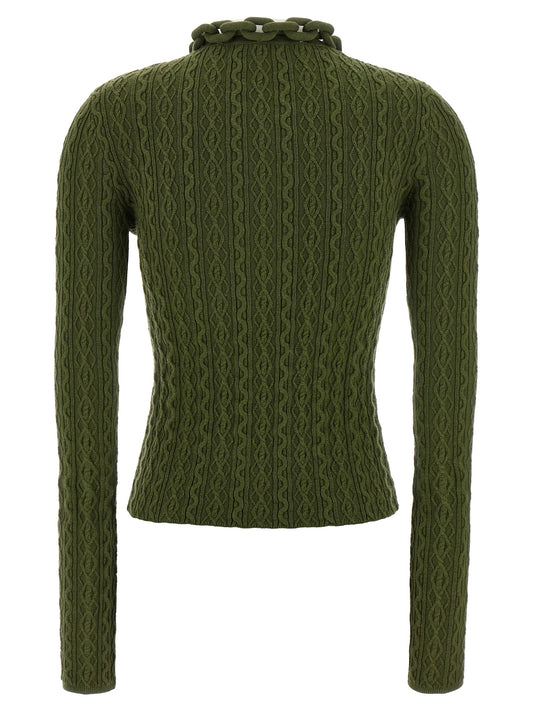 Paco Rabanne Necklace Sweater — Knitwear (Green)