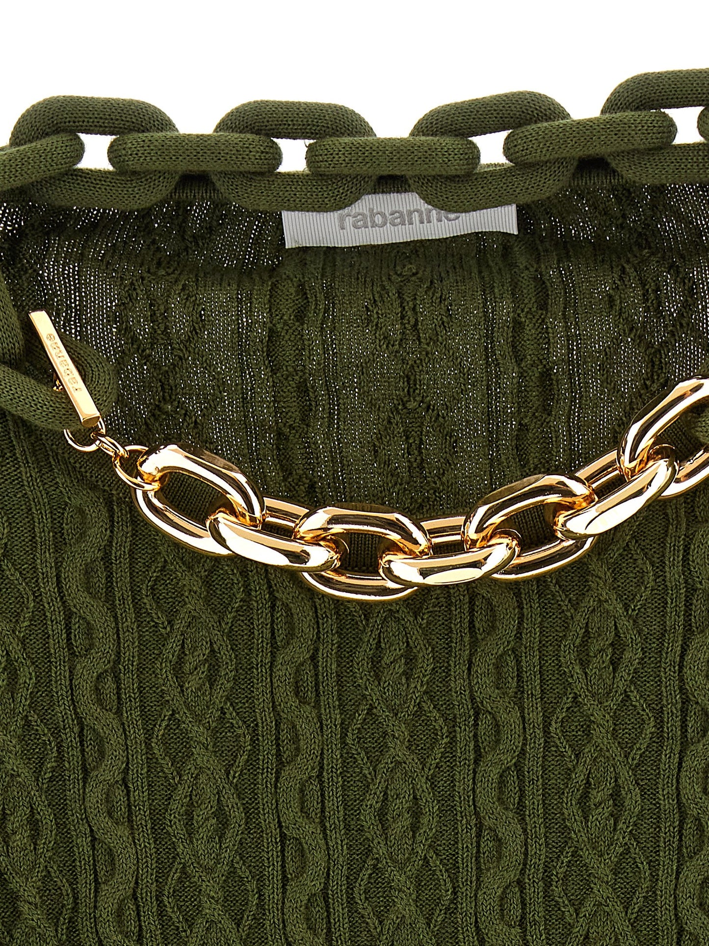 Paco Rabanne Necklace Sweater — Knitwear (Green)