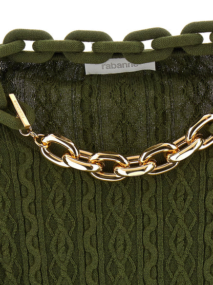 Paco Rabanne Necklace Sweater — Knitwear (Green)