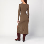 ISABEL MARANT Étoile Jelina draped jersey dress in khaki