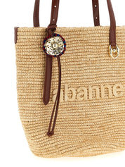 Paco Rabanne Natural Raffia Tote Bag Shopping Bag